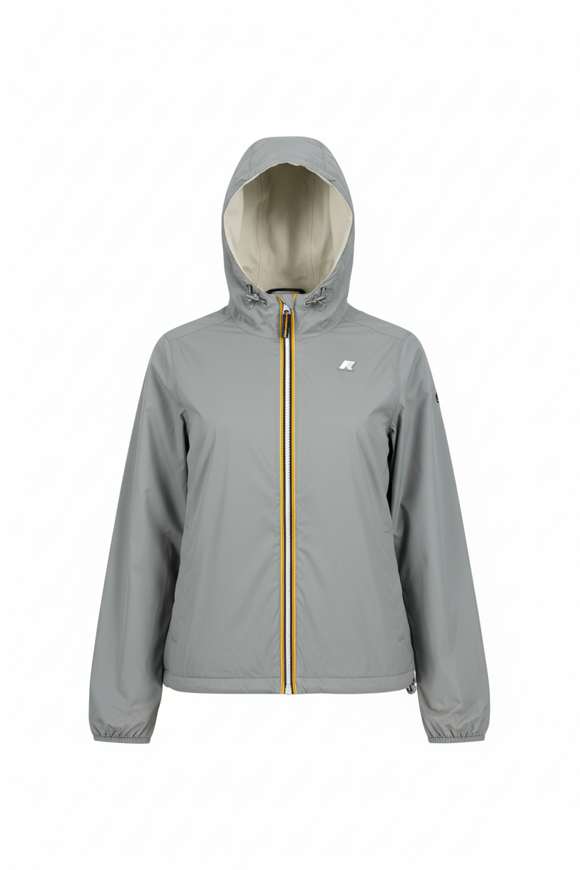 K-Way Jake Double Interlock Giacca Donna Grey Frost - vista frontale