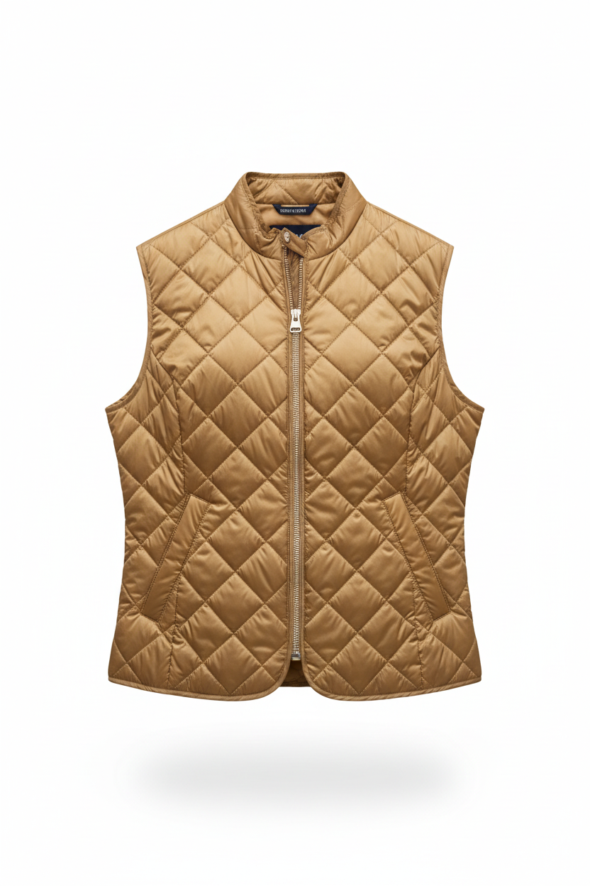 Husky Hailey C481 Bone Brown - gilet trapuntato donna