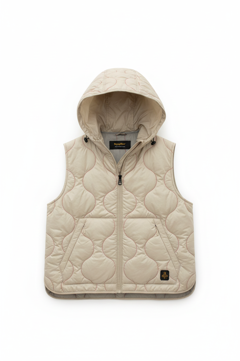 RefrigiWear Madie Vest W22100 - gilet donna trapuntato beige sabbia