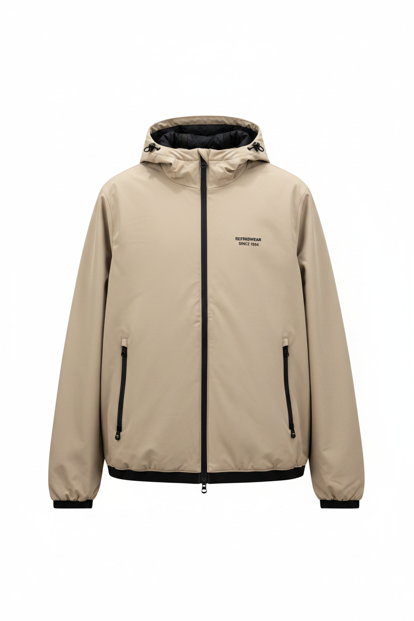 RefrigiWear Class Jacket uomo beige – vista frontale sfondo bianco