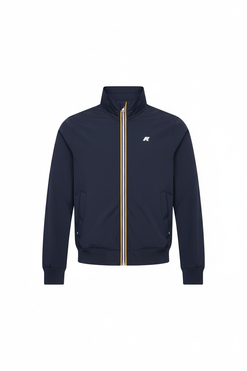 K-Way Amaury Stretch Nylon Jersey Giacca Uomo Blue Depth - vista frontale