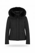 RefrigiWear Short Lady Tech Jacket W30200 - giacca donna nera con pelliccia