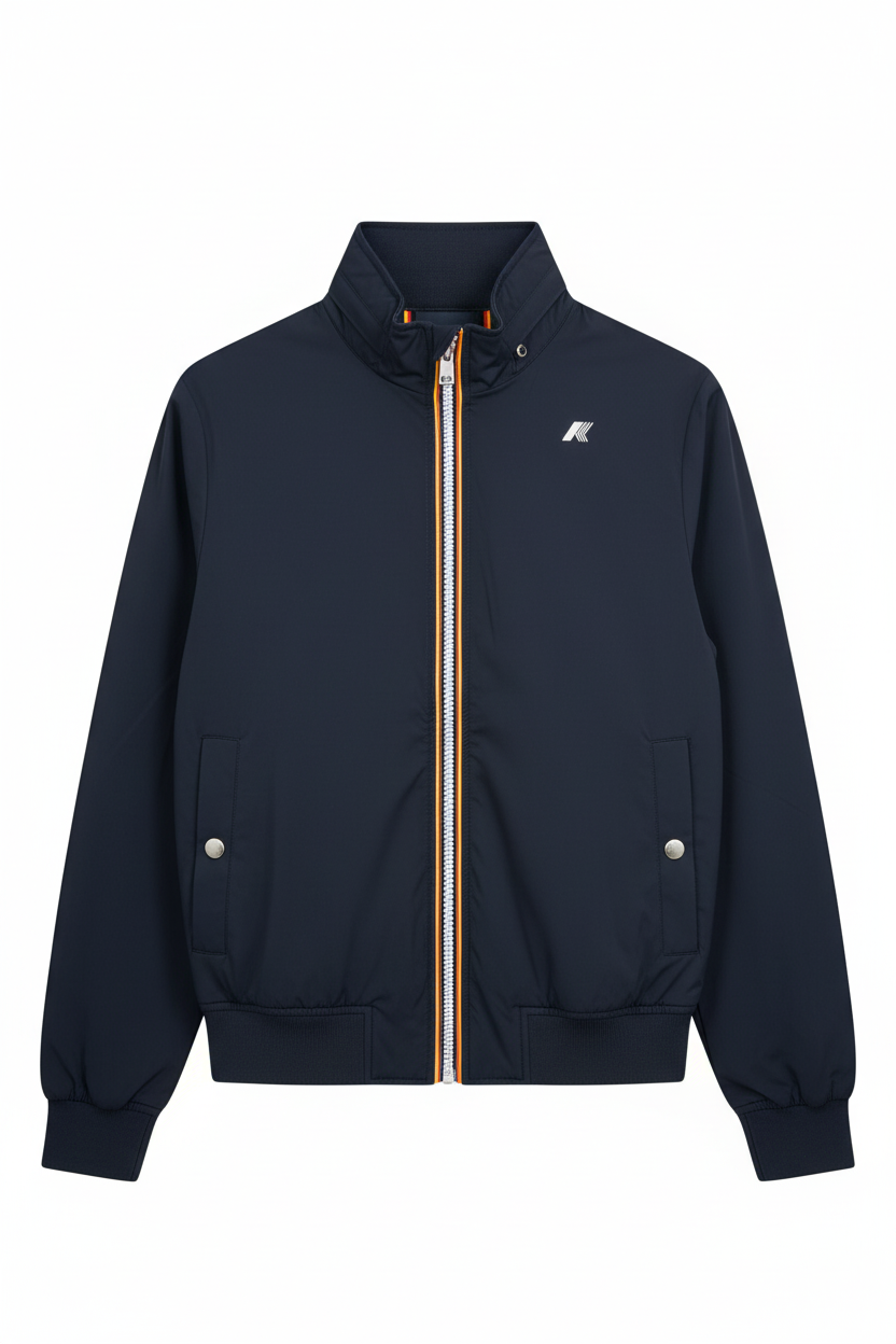 K-Way Jack Stretch Nylon Jersey Blu Navy – vista frontale